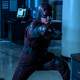 Wilson Bethel playing dress up as Daredevil.